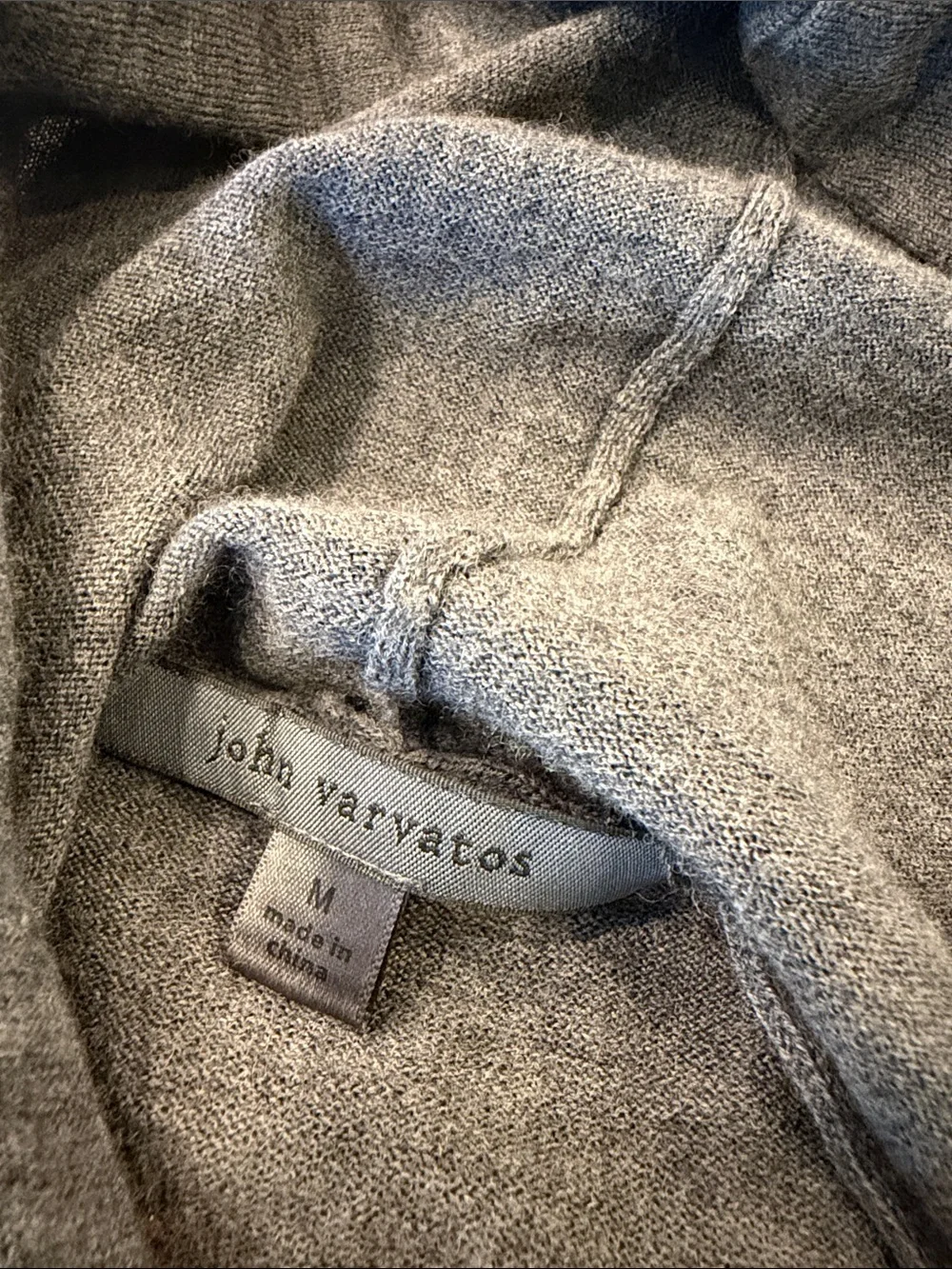John Varvatos Men's Heather Gray Zip-Up Hooded Sweater